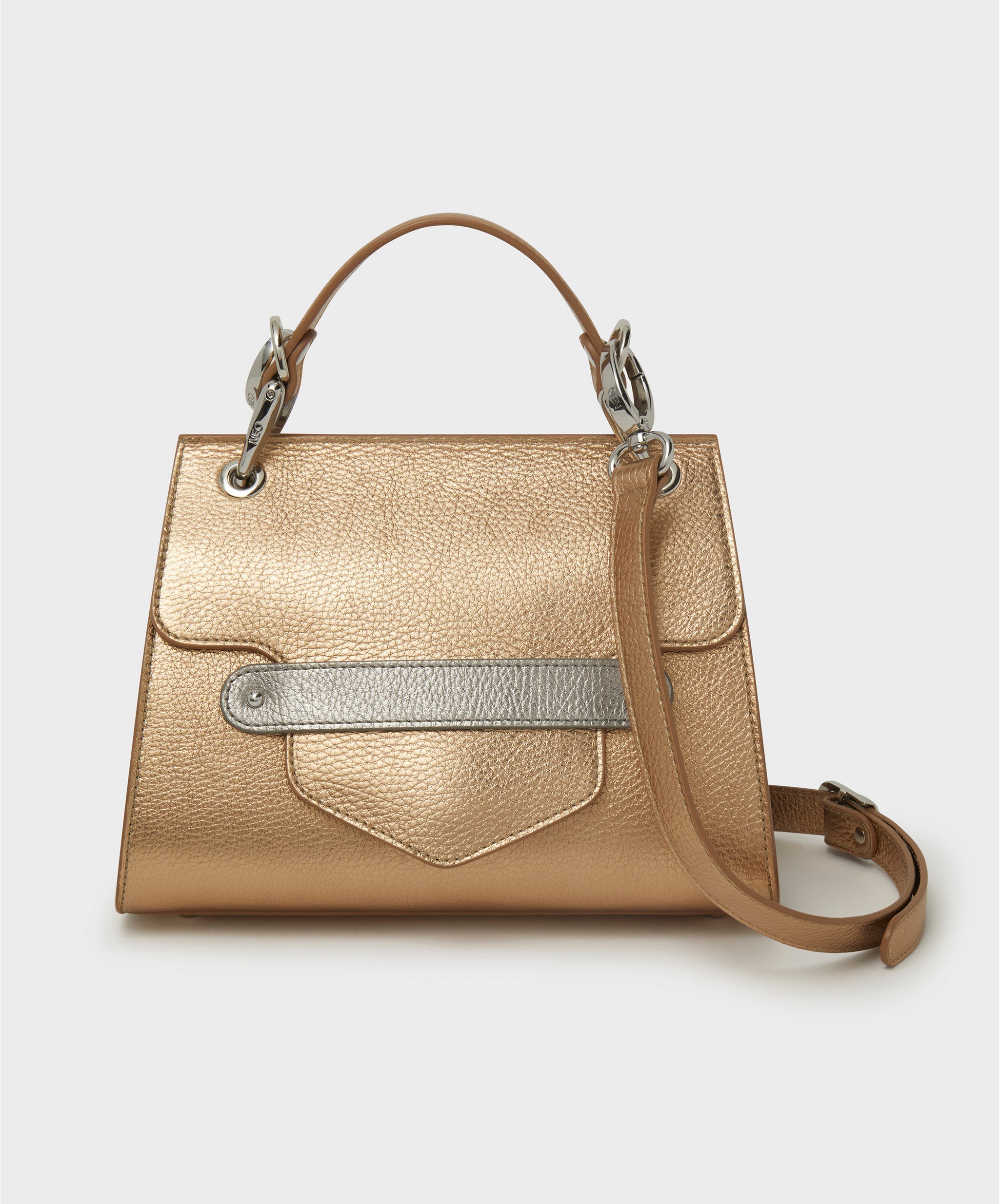 バッグ ALICE The Alice Cross-Body Bag | Gold & Silver Calfskin | NEO 87100