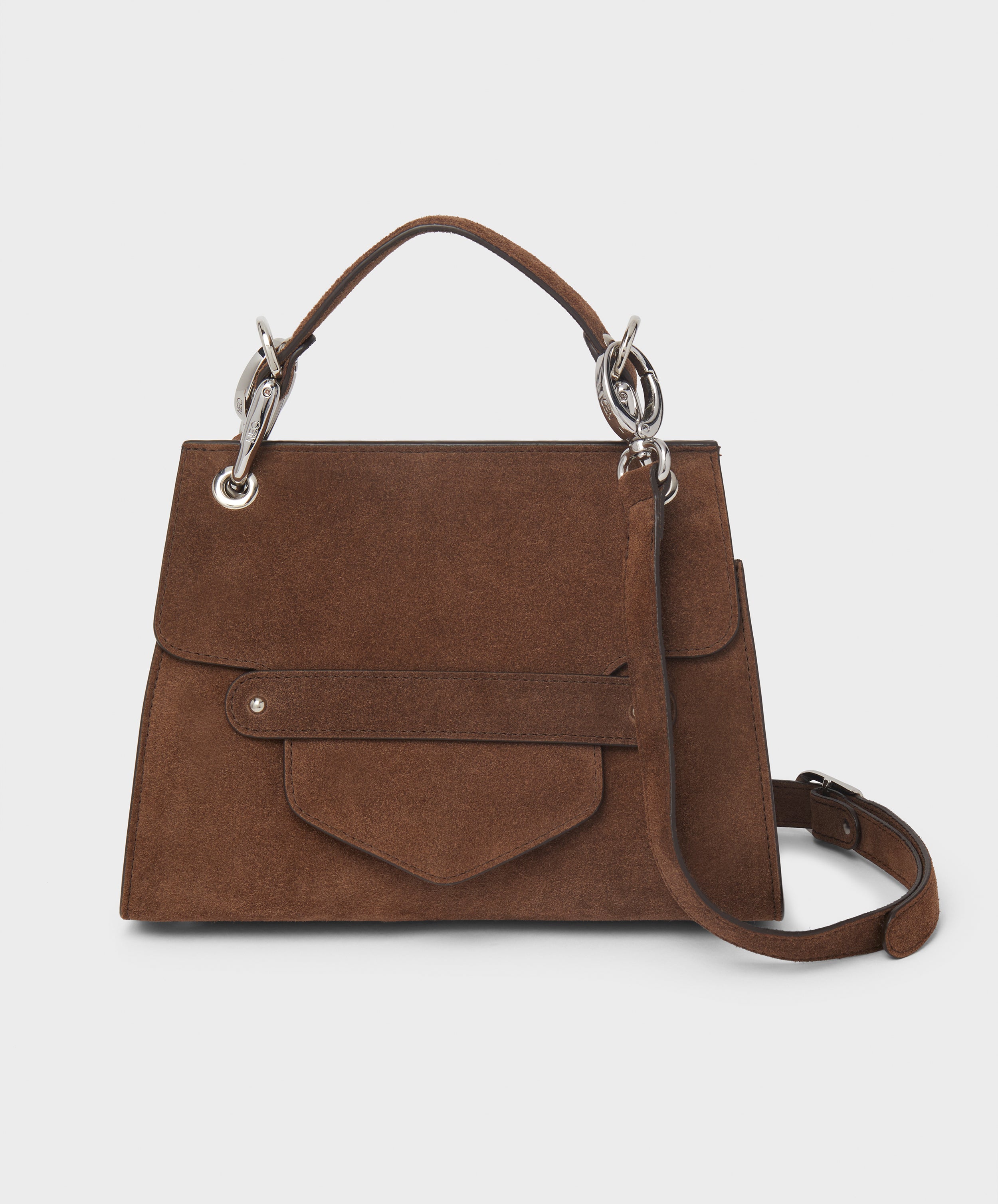 Tan suede outlet purse